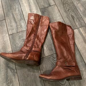 Marc Fisher Brown Riding Boots, zip up, US size 8 M